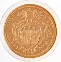 DN "Történelmi aranypénzek - VI. Pius 10 zecchini" aranyozott Cu-Zn utánveret "COPY&q...