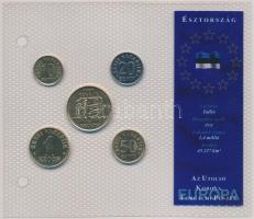 Észtország 1992-2003. 10s-5K (5xklf) Az utolsó Korona forgalmi pénzek forgalmi sor T:1 Estonia 1992-2003. 10 Senti - 5 Krooni (5xdiff) The last Corona coins coin set C:UNC