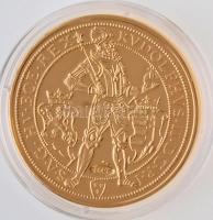 DN Történelmi aranypénzek - Rudolf 10 dukát, 1603 aranyozott Cu-Ni utánveret COPY beütéssel, tanúsítvánnyal (20g/38,61mm) T:PP