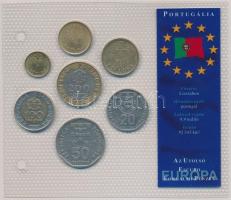 Portugália 1988-2000. 1E-200E (7xklf) Az utolsó Escudo forgalmi pénzek forgalmi sor T:1 Portugal 1988-2000. 1 Escudo - 200 Escudos (7xdiff) The last Escudo coins coin set C:UNC