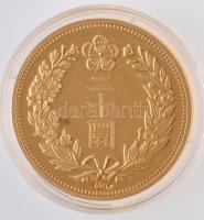 DN Történelmi aranypénzek - Korea 20 von, 1906 aranyozott Cu-Ni utánveret COPY beütéssel, tanúsítvánnyal (20g/38,61mm) T:PP