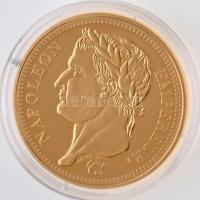 DN Történelmi aranypénzek - Napóleon 40 frank, 1811 aranyozott Cu-Ni utánveret COPY beütéssel, tanúsítvánnyal (20g/38,61mm) T:PP