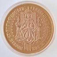 DN Történelmi aranypénzek - VIII. Henrik sovereign, 1526-1544 aranyozott Cu-Ni utánveret COPY beütéssel, tanúsítvánnyal (20g/38,61mm) T:PP