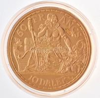 DN "Történelmi aranypénzek - IX. Keresztély 10 daler, 1904" aranyozott Cu-Ni utánveret &qu...