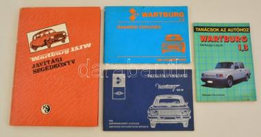 4 db Wartburg személygépkocsival kapcsolatos könyv