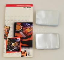 200 db telefonkártya tartó műanyag tok + Telefonkártya katalógus 1991-1999