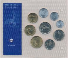 Szlovénia 1992-2004. 10s-50T (9xklf) "Az utolsó Tolár forgalmi pénzek" forgalmi sor T:1
S...