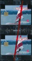 2 db Balaton Surf motívumos telefonkártya, összefüggő, bontatlan csomagolásban