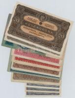 1915-1923. 14db-os vegyes magyar korona bankjegy tétel T:II-III-