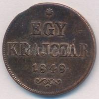 1848. 1kr Cu T:2 lapkavég  Adamo B1