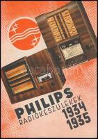 1934-1935 Philips rádiókészülékek reklámprospektusa, leírással