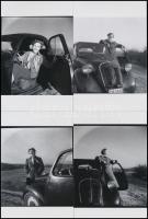 cca 1960 Emancipáció, modern nő a volánnál, Kotnyek Antal (1921-1990) fotóriporter hagyatékában őrzö...