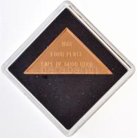 DN "Világ Bélyegcsodái - Jóreménység Foka 4 Penny 1861" aranyozott Cu bélyegérem tanúsítvá...