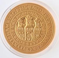 DN Történelmi aranypénzek - Portugaleser 10 Dukát 1574 aranyozott Cu-Ni utánveret COPY beütéssel, tanúsítvánnyal (20g/38,61mm) T:PP