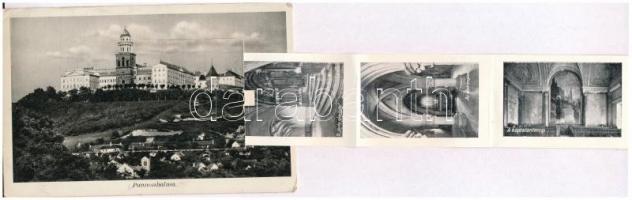 Pannonhalma, Apátság leporellolap, belsők / leporellocard (EK)