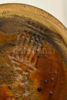 Zsolnay madaras korsó, mázas pirogránit, hibátlan, m: 16 cm