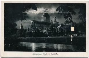 Esztergom, Bazilika éjjel, leporellocard