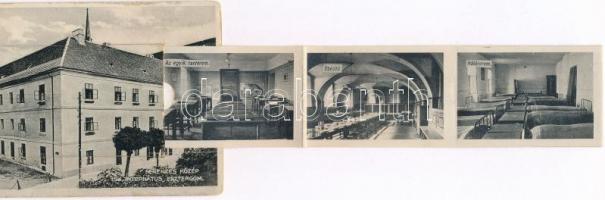 Esztergom, Ferences Középiskolai internátus, belsők leporellocard (fa)