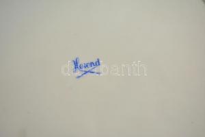 Herendi csipkebogyó mintás süteményes tányér (5 db), kézzel festett, jelzett (tanuló), egyiken lepat...