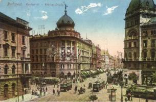 Budapest VIII. Rákóczi út (Blaha Lujza tér), villamos, üzletek (Rb)