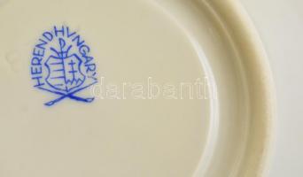 Herendi Eton mintás porcelán mokkás csésze és alj, kézzel festett, jelzett, hibátlan, csésze: 6,5x4,...