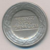 Berán Lajos (1882-1943) ~1930-1940. Ferencz Városi Torna Club ezüstözött Br díjérem (40mm) T:2