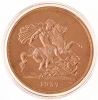 DN "Történelmi aranypénzek - VI. György Sovereign 1937" aranyozott Cu-Ni utánveret "C...