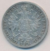 Ausztria 1877A 1Fl Ag "Ferenc József" T:2- 
Austria 1877A 1 Florin Ag "Franz Joseph&...