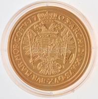 DN "Történelmi aranypénzek - I. Lipót 10 Dukát 1703" aranyozott Cu-Ni utánveret "COPY...