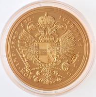 DN Történelmi aranypénzek - II. József 8 Dukát 1773 aranyozott Cu-Ni utánveret COPY beütéssel, tanúsítvánnyal (20g/38,61mm) T:PP