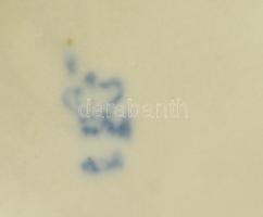 Madár faágon, kézzel festett, jelzett, hibátlan, 14,5×11 cm