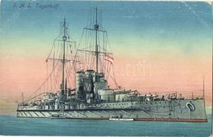 SMS Tegetthoff, osztrák-magyar haditengerészet Tegetthoff-osztályú csatahajója / K.u.K. Kriegsmarine, SMS Tegetthoff + K.u.K. Marinefeldpostamt (kopott sarok / worn corner)