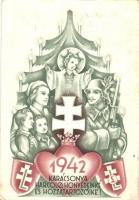 1942 Karácsonya Harcoló honvédeinké és hozzátartozóiké, Leventeifjúság honvédkarácsonya, Kolozsváry Béla / WWII Hungarian military Christmas greeting s: Légrády S. (EK)