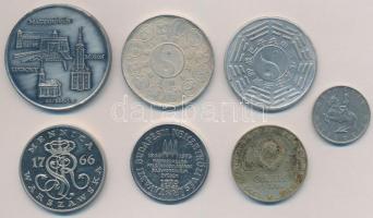 Vegyes: 6db-os emlékérem és fémpénz tétel T:1-,2