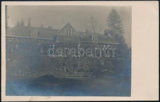 1918 Katonai analfabéta iskola, fotólap, Dobra-Tal, 9x14 cm