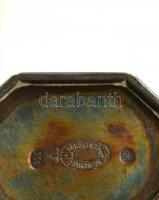 cca 1900 jelzett 5 cl kis kiöntő, alpakka, Szilágysomlyó városi szálló felirattal az alján, m:5 cm