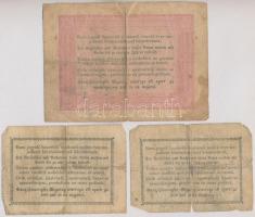 1848. 5Ft vörösesbarna + 1849. 30kr (2x) "Kossuth bankó" T:III,III-