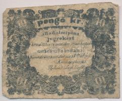 Komárom 1849. 10kr 2mm-es betűkkel T:III-,IV Hungary / Komárom 1849. 10 Kreuzer 2mm wide letters C:VG,G Adamo KOM-3.2