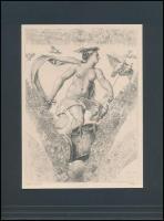 Tiburce de Mare (1840-1900): Raffaello után, 2 db rézmetszet, papír, jelzett a rézmetszeten, 21,5×16 cm