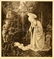 cca 1900 A gyermek Jézus, Filippo Lippi nyomán, heliogravűr, 29×26 cm