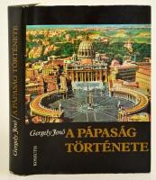 Gergely Jenő: A pápaság története. Bp., 1982, Kossuth. Kiadói egészvászon kötés, papírborítóban, szövegközti illusztrációkkal.