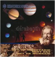 Románia 2009. 1b-50b (4xklf) + "Csillagászat Nemzetközi Éve" Ag emlékérem, ezek együtt díszkiadásban T:PP Romania 2009. 1 Ban - 50 Bani (4xdiff) + "International Year of Astronomy" Ag commemorative coin, in original case C:PP