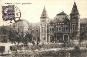 Miskolc, Tiszai pályaudvar, vasútállomás. Grünwald Ignác kiadása, TCV card