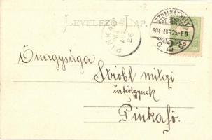 1904 Szombathely, Széll Kálmán utca, Strobl Alajos vendéglője, étterem. Özv. Fekete Istvánné kiadása...