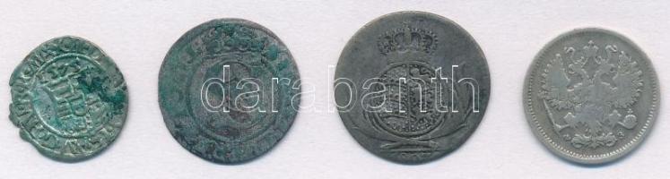 4db-os vegyes sérült, rossz tartású ezüstpénz tétel, közte Orosz Birodalom 1900. 10k Ag T:2-,3
4pcs...