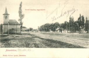 1906 Jánosháza, Vendel kápolna, Nagyvásártér, piac tér. Kiadja Steiner Ignác (EK)