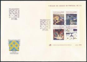 1985 Azulejo csempe blokk FDC-n Mi 49