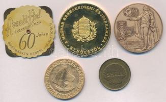 5db-os vegyes numizmatikai tétel, benne öröknaptár, emlékérem, zseton, replika érme T:2