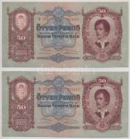 1932. 50P (2x) sorszámkövetők T:I