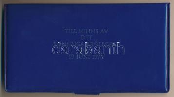Svédország 1976. "XVI. Károly Gusztáv és Szilvia esküvője" Ag emlékérem felbélyegzett borí...